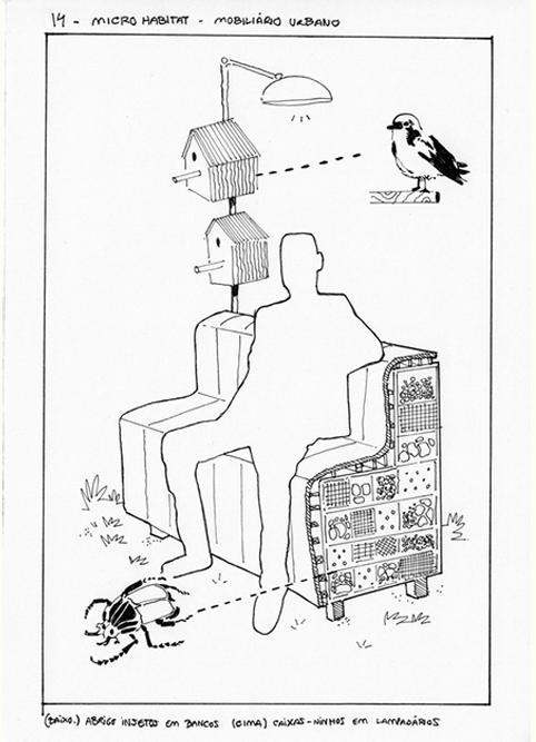 18. Micro habitat em mobiliario urbano